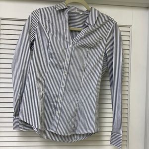 Grey stripped Express work shirt